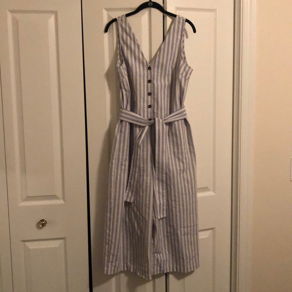 Stripped wide leg jumpsuit